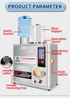 Machine à fabriquer des nouilles ramen entièrement automatique en acier inoxydable avec moteur, capacité de 20 kg/h pour les restaurants