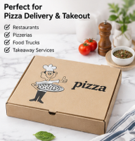 Boîtes à pizza en carton ondulé brun extra larges de 18 pouces SP3632, qualité alimentaire, résistantes à la graisse, laminage mat, écologiques pour les restaurants