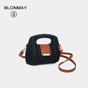 Borsa a <span class=keywords><strong>tracolla</strong></span> da donna in paglia intrecciata, nuova collezione estiva, versatile per vacanze al mare, <span class=keywords><strong>piccola</strong></span> e alla moda - Product Image 3
