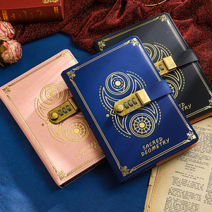 Diario con Lucchetto 2026 A5 in Pelle PU, Agenda con Serratura a Combinazione, Taccuino Vintage con Password Protetta, Articoli di Cancelleria - Product Image 2