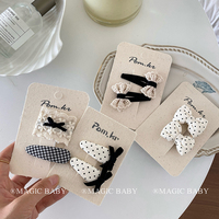 Bowknot Dot Plaid mignon doux pinces à cheveux pour bébé filles élégant gracieux Kwaii Snap Clips pour enfants cheveux accessoires enfants