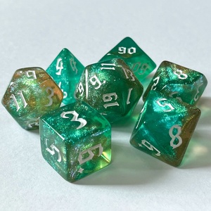 Unique Sickle Font Glitter Chameleon <span class=keywords><strong>Color</strong></span> mezclado Acrílico Dados Poliédricos Juego de rol Juego de dados DND para mazmorras y dragones - Product Image 5
