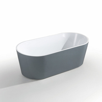 Baignoire autoportante en acrylique noire 1700 mm, baignoire hydromassante d'angle en acrylique noire pour adulte, salle de bain