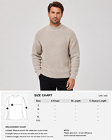 Pull en maille douce de luxe, col rond classique, manches longues, pull décontracté chaud, vêtements d'automne, 100% polyester, poches