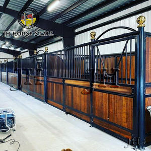Écurie d'intérieur de luxe de grange de cheval Salle d'écurie galvanisée à chaud de structure en acier de cheval de panneau avant d'Écurie de cheval de porte coulissante - Product Image 3