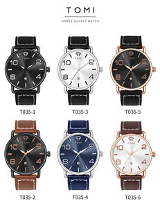Reloj de Cuarzo para Hombre TOMI T035, Estilo Simple, Caja de Aleación, Correa de Cuero, Reloj de Pulsera Deportivo y Elegante para Hombre - Product Image 6