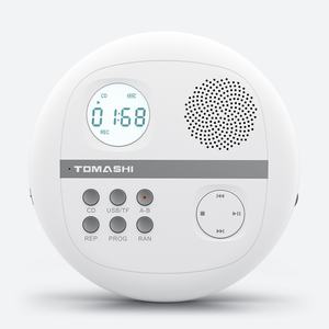 Reproductor de CD Portátil con Pantalla Retroiluminada, Batería Integrada, Reproductor de Música Discman con Altavoces, Tarjeta USB TF, Walkman, Reproductor de CD USB - Product Image 2