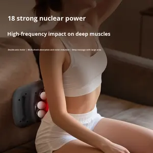 Set de Pistola de Masaje de <span class=keywords><strong>18</strong></span> Cabezales, Pistola de Masaje Portátil de Tejido Profundo con 9 Modos y 9 Intensidades, Masajeador para Piernas, Cintura, Cuello, Espalda - Product Image 3