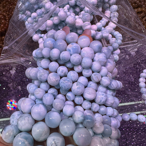 Bracciale all'ingrosso con perle di Larimar 3A in pietra naturale, accessorio gioiello con gemme, <span class=keywords><strong>bracciali</strong></span> con perle di cristallo per <span class=keywords><strong>uomo</strong></span> e donna - Product Image 4