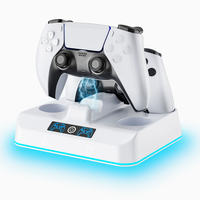 Station de charge pour manette PS5, support de charge pour manette PlayStation 5 avec lumière LED, chargeur rapide