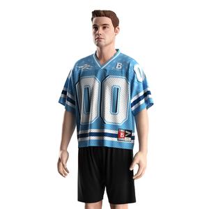 เสื้อฟุตบอลอเมริกันคลาสสิกพร้อมแถบเสื้อแบบย้อนยุค ระบายอากาศได้ดี เหมาะสำหรับสวมใส่ในวันแข่งขัน - Product Image 2