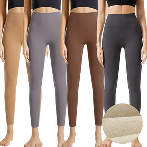 กางเกงโยคะผ้ากำมะหยี่เอวสูงสำหรับออกกำลังกายกางเกงฟิตเนสรัดรูปหนาพิเศษกางเกงขายาวสำหรับเล่นโยคะปรับแต่งโลโก้ - Product Image 1