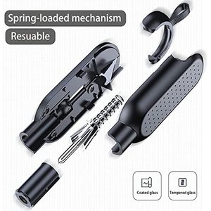 Martillo de seguridad para coche, herramienta de Escape de emergencia con resorte, interruptor de ventana de vidrio y cinturón de seguridad - Product Image 6