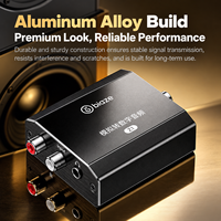 Convertisseur audio analogique-numérique Biaze ADC RCA 3,5 mm AUX vers optique Toslink coaxial SPDIF, adaptateur audio avec boîtier métallique et alimentation USB