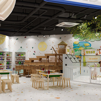 Petit équipement de terrain de jeu intérieur avec structures de jeu souples, zone de jeux interactifs pour les centres de divertissement pour enfants