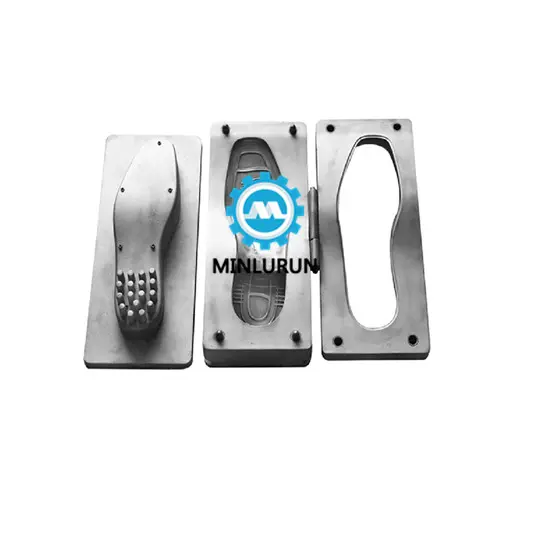 Used Two Colors Aluminium PU Shoes Sole Mould For Shoe Outsole Molding Making Machine