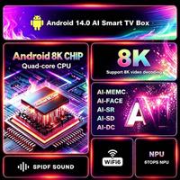 Boîte IPTV, Smart TV, multimédia, boîte TV Android 8K, prend en charge les listes de lecture OTT