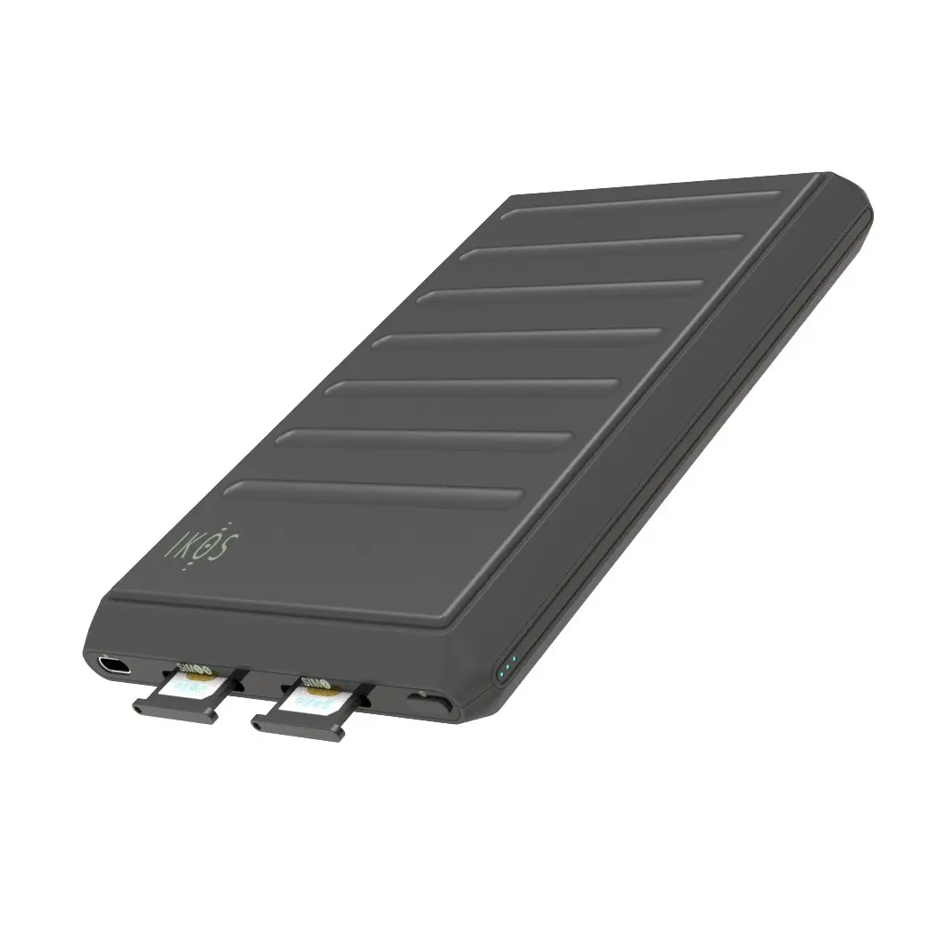 schwarzer Dual-Triple Multi-SIM-Karten-Adapter für iPhone aktiv gleichzeitig unterstützt 4G Ikos Internet IKOS K7