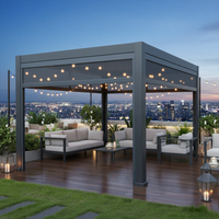 Auvents durables GreenOasis, pergola bioclimatique en aluminium, pergola motorisée à lames orientables, pergolas imperméables