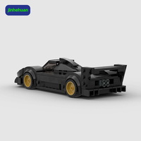 Jouets créatifs Hot Toys Moc en plastique ABS, modèle de supercar noire pour adultes, cadeaux, ensembles de blocs de construction écologiques, voiture