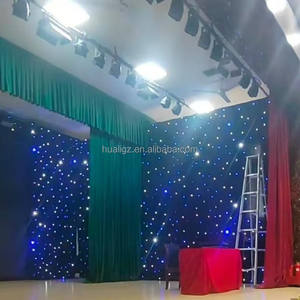 3*6M LED escenario cielo estrellado Fondo cortina teatro Gran cortina <span class=keywords><strong>Hotel</strong></span> boda Fondo cortina estrellado blanco azul emisión - Product Image 3