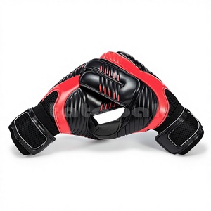 Custom Leather Goalkeeper Gloves Unisex Adult Performance Anti-Slip Full Finger Waterproof Adjustable Wrist <b>Strap</b> Protect - Product Image 1