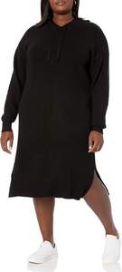 Vestido Midi Informal de Forro Polar con Capucha <span class=keywords><strong>Claudia</strong></span> de Drop para Mujer, para Invierno y Otoño - Product Image 6