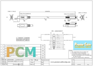Kabel Pengunci Sekrup Tunggal USB 3.1 Gen2 Tipe-C Male untuk Kamera Visi Mesin, Perangkat Pengukuran, Kabel Daya 10Gbps 5A - Product Image 6