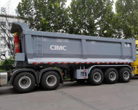 CIMC LINYU remorque à benne basculante hydraulique 70 tonnes 3 essieux 40 cubique remorque à benne basculante à vendre