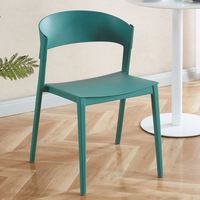 Chaise de salle à manger en plastique au design ergonomique, dossier respirant, empilable, chaise en plastique pour la maison et les restaurants