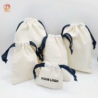 Sac à cordon personnalisé avec impression de logo, en coton, pour ranger des bijoux, petit sac cadeau