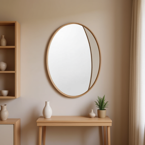 Homeera <b>Round</b> Wall <b>Mirror</b> 6mm Glass Framed Minimalist Decorative <b>Mirror</b> For Home Interior Design - Product Image 2