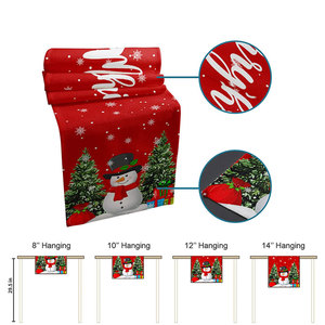 Camino de Mesa Navideño Decorativo AOZHAN de Lino y Poliéster de Buena Calidad, Bandera para Eventos - Product Image 6