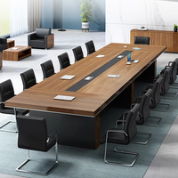 Table de conférence modulaire moderne de grande taille pour 8 à 12 personnes, de forme rectangulaire, dimensions personnalisables, mobilier de bureau