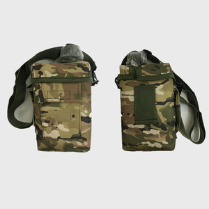 Durable Lightweight PVC Camo Portable Outdoor Sports Water Bottle <b>Storage</b> Bag Adjustable Shoulder Strap Carry Pouch - Product Image 4
