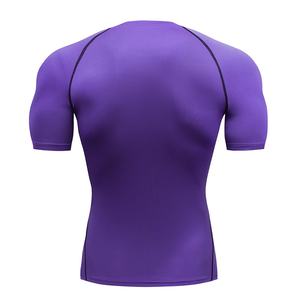 Camiseta Deportiva de Secado Rápido de Color Sólido, Ropa de Gimnasio de Manga Corta para Hombre, Venta al Por Mayor de Fábrica - Product Image 5
