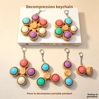 Jouet anti-stress simulé en forme de boulette vapeur, pendentif porte-clés souple à bouton-poussoir lumineux en plastique, parfait pour la relaxation.