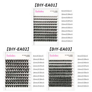 Extensiones <span class=keywords><strong>de</strong></span> <span class=keywords><strong>Pestañas</strong></span> Rizadas <span class=keywords><strong>de</strong></span> Gran Capacidad, Estilo Ruso, Venta Caliente, Suministro <span class=keywords><strong>de</strong></span> Fábrica, Kits <span class=keywords><strong>de</strong></span> Extensión <span class=keywords><strong>de</strong></span> <span class=keywords><strong>Pestañas</strong></span> DIY, Racimo Sintético - Product Image 3