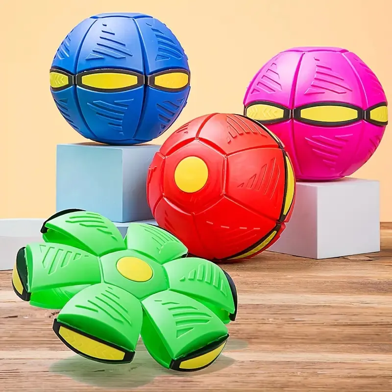 Palla portatile con disco volante per animali domestici palla magica con disco volante interattivo giocattolo per bambini giocattoli di decompressione