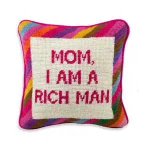 SHN098 Mama Ich bin ein Rich Man Letter Designed Pillow Benutzer definierte Akzeptierte Square Needle point Pillow Luxury Throw Kissen bezüge
