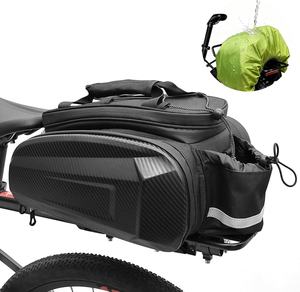 Sacoche de vélo <span class=keywords><strong>rigide</strong></span> en EVA imperméable avec <span class=keywords><strong>housse</strong></span> de pluie, sacoche de porte-bagages arrière 30L avec bande réfléchissante pour le cyclisme et les trajets quotidiens - Product Image 1