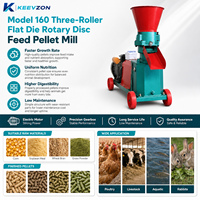 Machine à granulés d'aliments pour volailles (poulets, canards) à moteur électrique, à faible encombrement et positionnement facile, avec mouvement rotatif