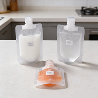 Emballage personnalisé YSH, pochette transparente avec bec verseur, sachets souples en plastique pour boissons, petits sachets pour jus