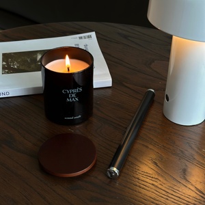 Bocaux en verre avec logo de couleur personnalisable, décoration d'intérieur, <span class=keywords><strong>bougie</strong></span> de luxe en cire de soja, cadeau de la Saint-Valentin, <span class=keywords><strong>bougie</strong></span> parfumée avec couvercles - Product Image 2