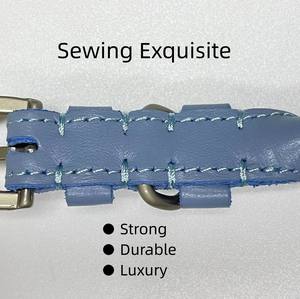 Robuste Metalls chnalle Runde echte Haustier halsbänder Hochwertige Großhandel weich gepolstert echtes gerolltes Leder für Hunde halsband - Product Image 4