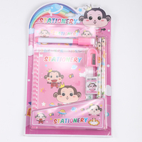 Ensemble de papeterie créative Yichen pour étudiants, cadeau, fournitures scolaires pour enfants, crayon, gomme, taille-crayon, cahier, modèle jaune, bleu, rose