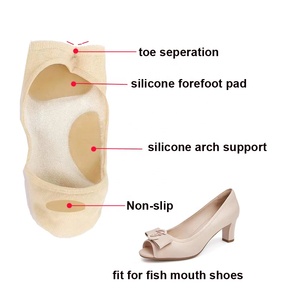 Coussinets de soutien de la voûte plantaire en Gel 3D, Massage, séparation des orteils ouverts, chaussettes, manches de pied, coussins d'avant-pied pour femmes, <span class=keywords><strong>chaussures</strong></span> Peep-Toe HA01216, nouveau - Product Image 3