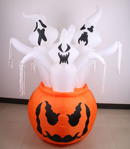1.2m1.8m Diretta Della Fabbrica di <span class=keywords><strong>Halloween</strong></span> Della Decorazione Gonfiabile Tre Fantasma Seduta In Zucca - Product Image 2