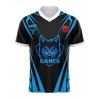 Maillot d'e-sport personnalisé 100% polyester imprimé sur toute la surface, sublimation, respirant, léger, unisexe, pour la ligue