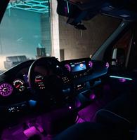 ICarsin Éclairage d'ambiance 64 couleurs pour Mercedes Sprinter W907 – Éclairage LED intérieur pour aérateurs, personnalisation sur mesure
